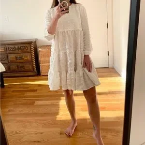 Zara white top smock dress